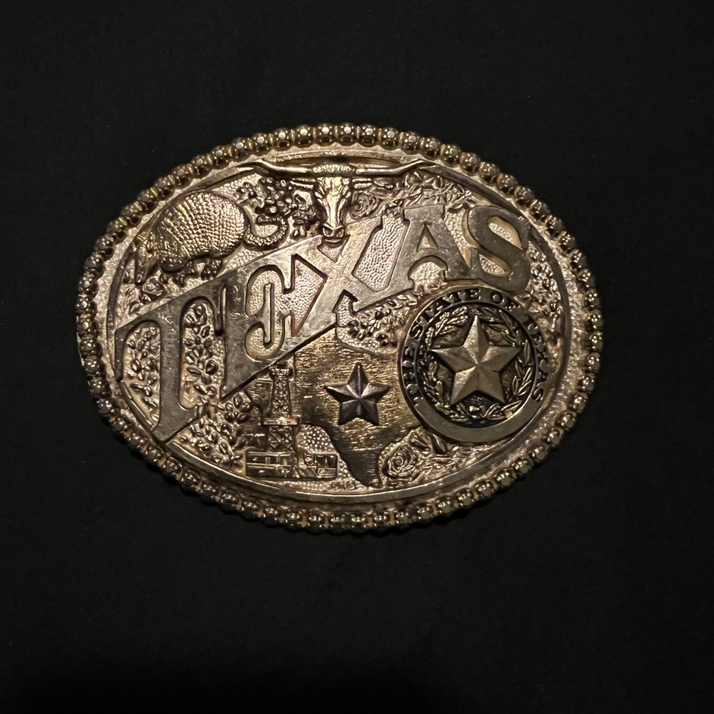 Montana Silversmiths Rustic Silver Belt Buckle